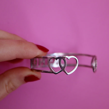 ARCO - Bracciale LUCE con zirconi e cuori intrecciati