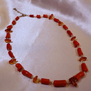 Collezione Mediterranea - Collana di Corallo rosso e ambra