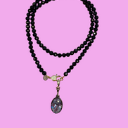 Collana LUCE - ONICE  mm 6 - chiusura gioiello - cm 60 - charms Luce