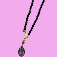 Collana LUCE - ONICE  mm 6 - chiusura gioiello - cm 60 - charms Luce