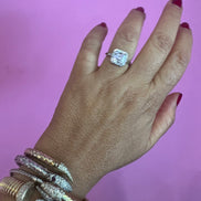 Halo Solitario taglio princess argento925 rodio
