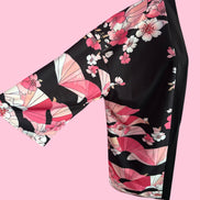 flower Kimono  - giacchina Kimono nera