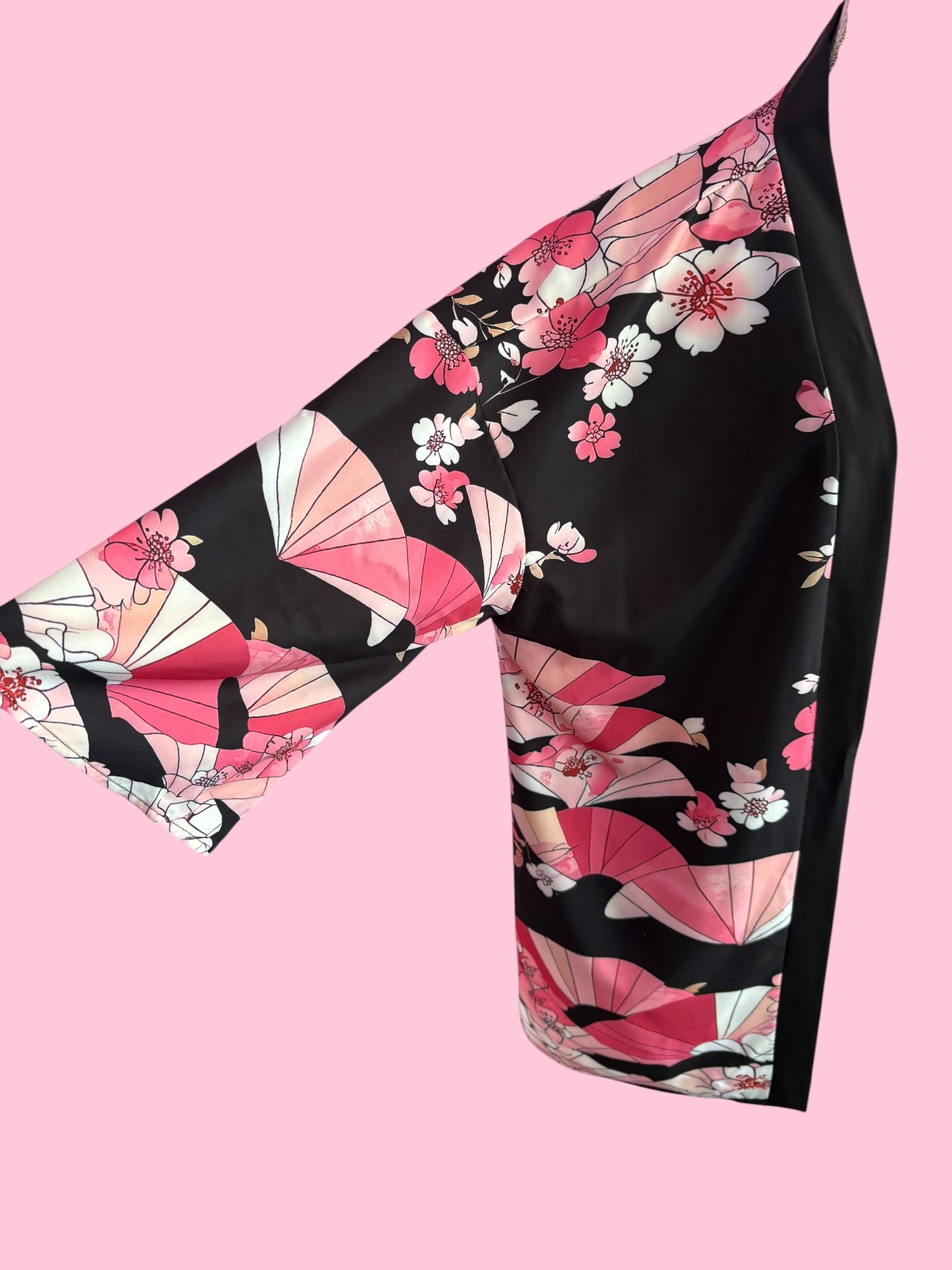 flower Kimono  - giacchina Kimono nera