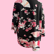 flower Kimono  - giacchina Kimono nera