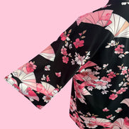 flower Kimono  - giacchina Kimono nera