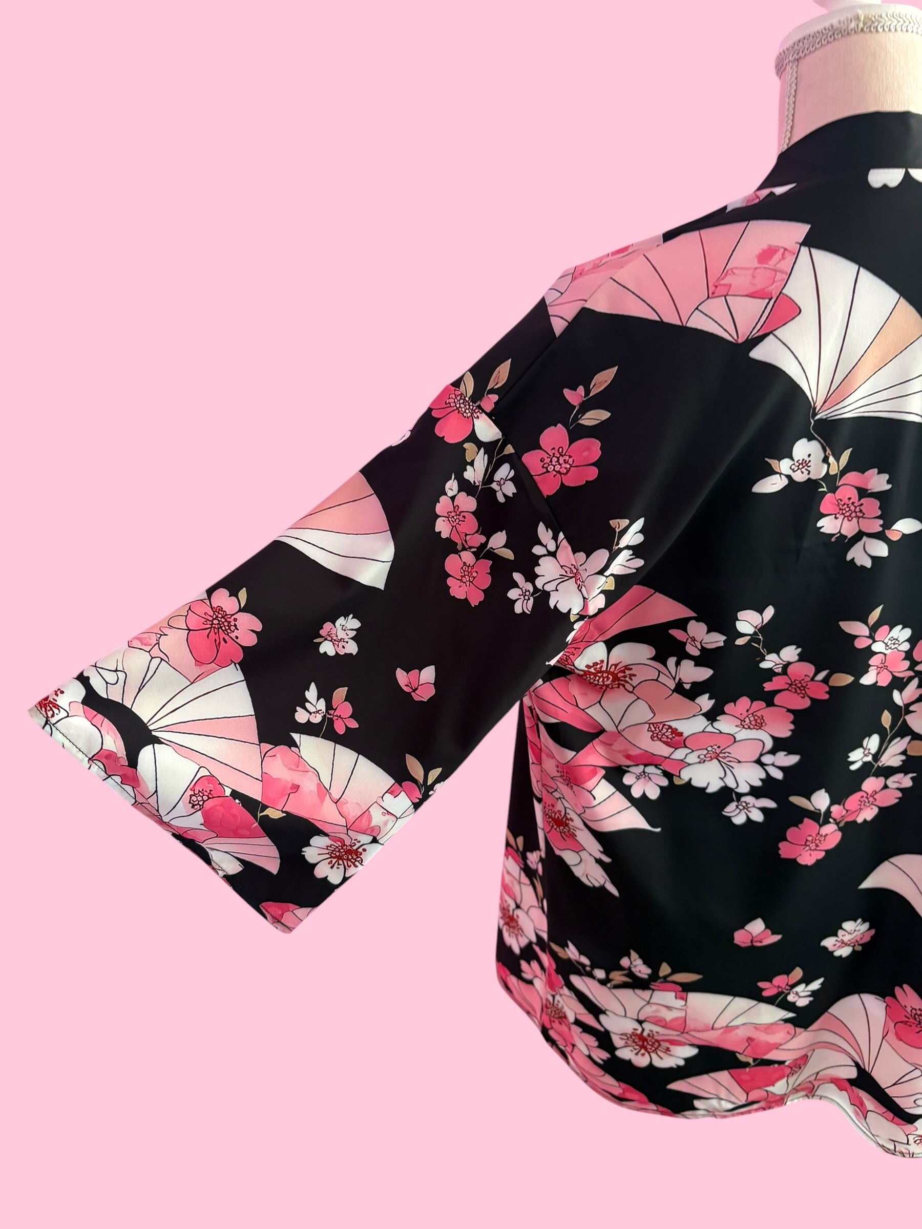 flower Kimono  - giacchina Kimono nera