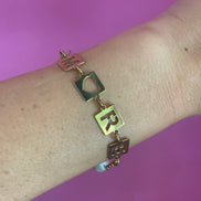 Bracciale AMORE argento 925 oro giallo con perle barocche
