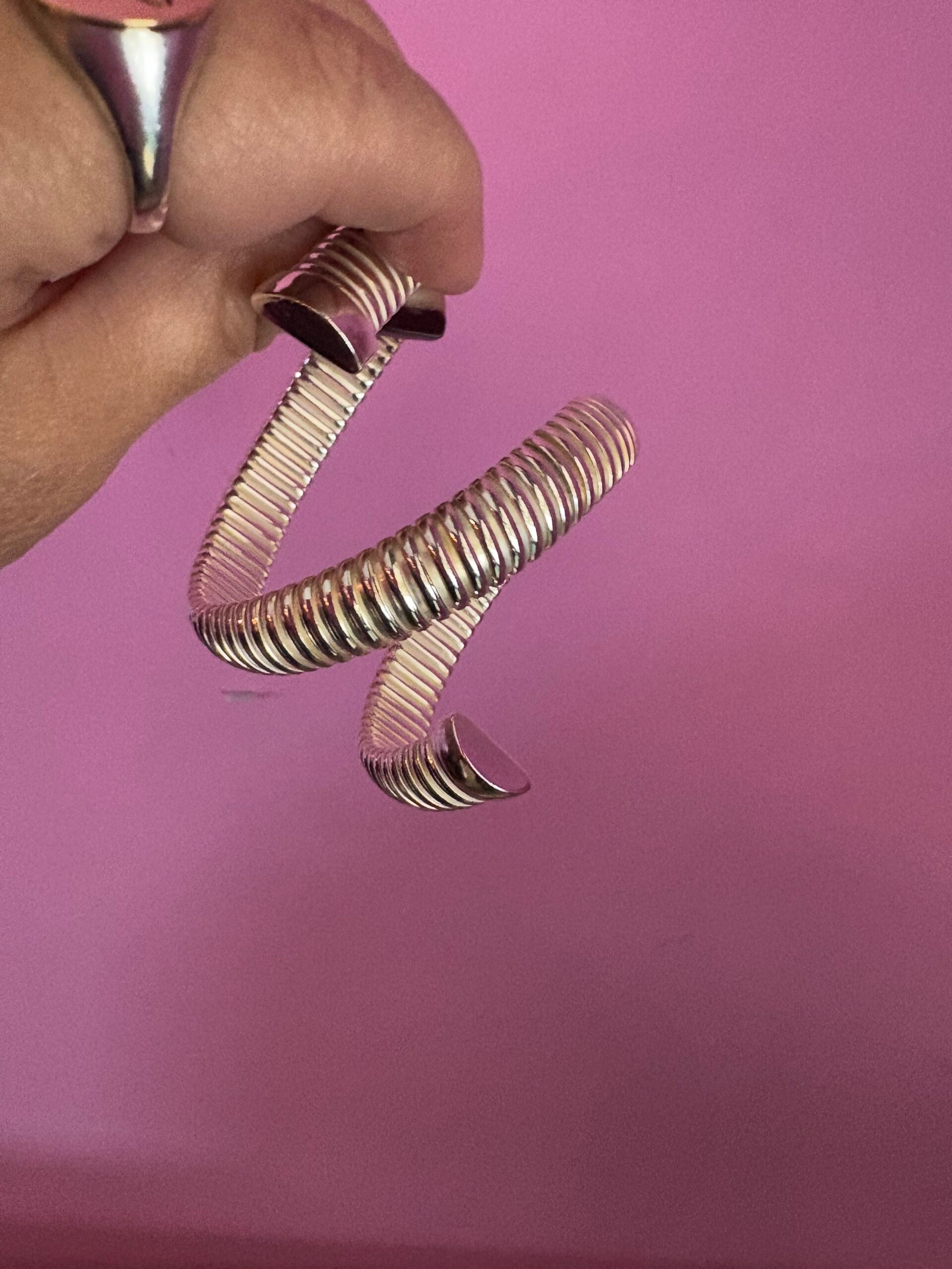 Bracciale TUBOGAS triplo argento 925 placcatura naturale