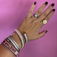 Bracciale TUBOGAS triplo argento 925 placcatura naturale