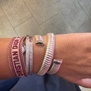 Bracciale TUBOGAS triplo argento 925 placcatura naturale