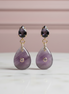 Orecchini  -JAIPUR  goccia ametista con cristalli burgundy