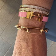 LUDOVICA - Bracciale catena argento 925 oro giallo