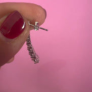 Orecchini tennis argento con zirconi degradé