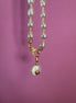 Collana JAIPUR - Perle bianche barocche con pendente perla piatta