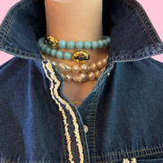 Camicia denim- Chanellina camicia 100% cotone con passamaneria Couture