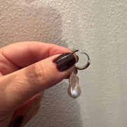 Orecchini anelle argento 925 con perle barocche