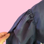 Camicia blu- Chanellina 100% voile di cotone con passamaneria Couture