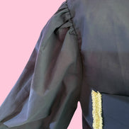 Camicia blu- Chanellina 100% voile di cotone con passamaneria Couture