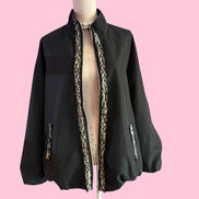 CHANELLINA Bomber : balloon bomber jacket with Couture trim
