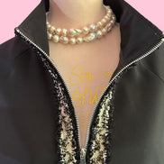 CHANELLINA Bomber : balloon bomber jacket with Couture trim