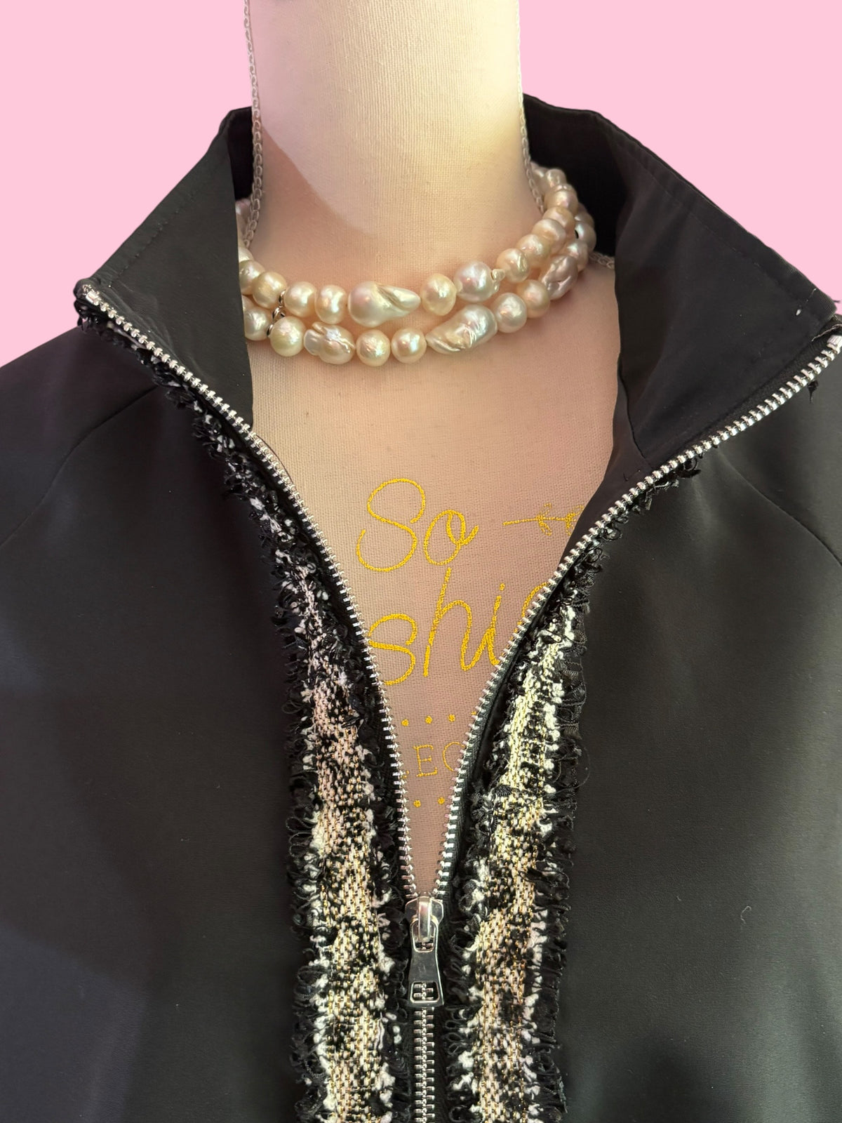 CHANELLINA Bomber : balloon bomber jacket with Couture trim