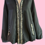 CHANELLINA Bomber : balloon bomber jacket with Couture trim