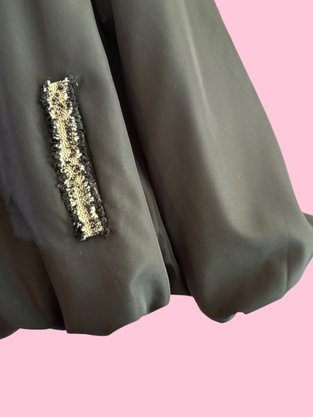 CHANELLINA Bomber : balloon bomber jacket with Couture trim