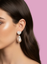 Orecchini con cuori argento 925  rosé e perle barocche