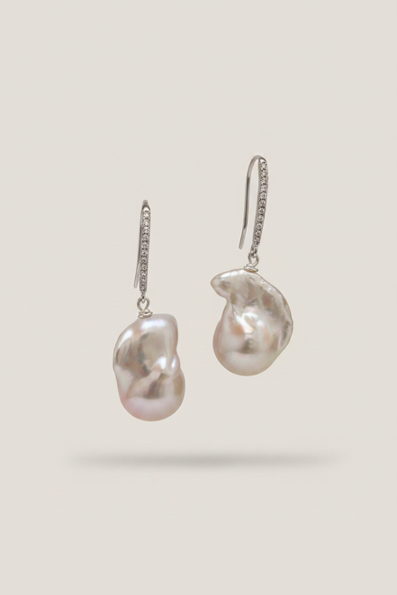Orecchini argento 925 con perle barocche