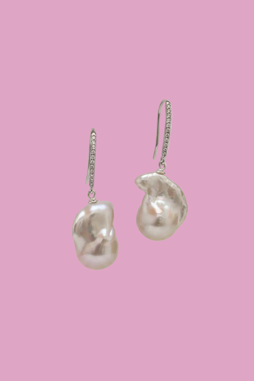 Orecchini argento 925 con perle barocche