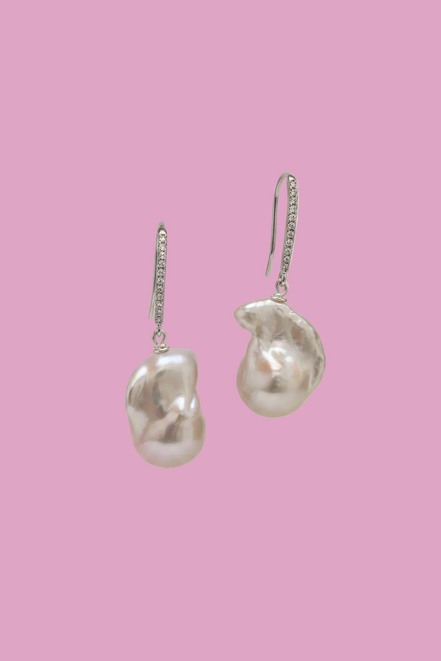 Orecchini argento 925 con perle barocche