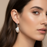 Orecchini argento 925 con perle barocche