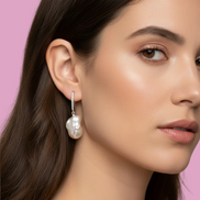 Orecchini argento 925 con perle barocche