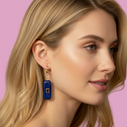 Orecchini  Collezione JAIPUR- lapislazuli con rubellite