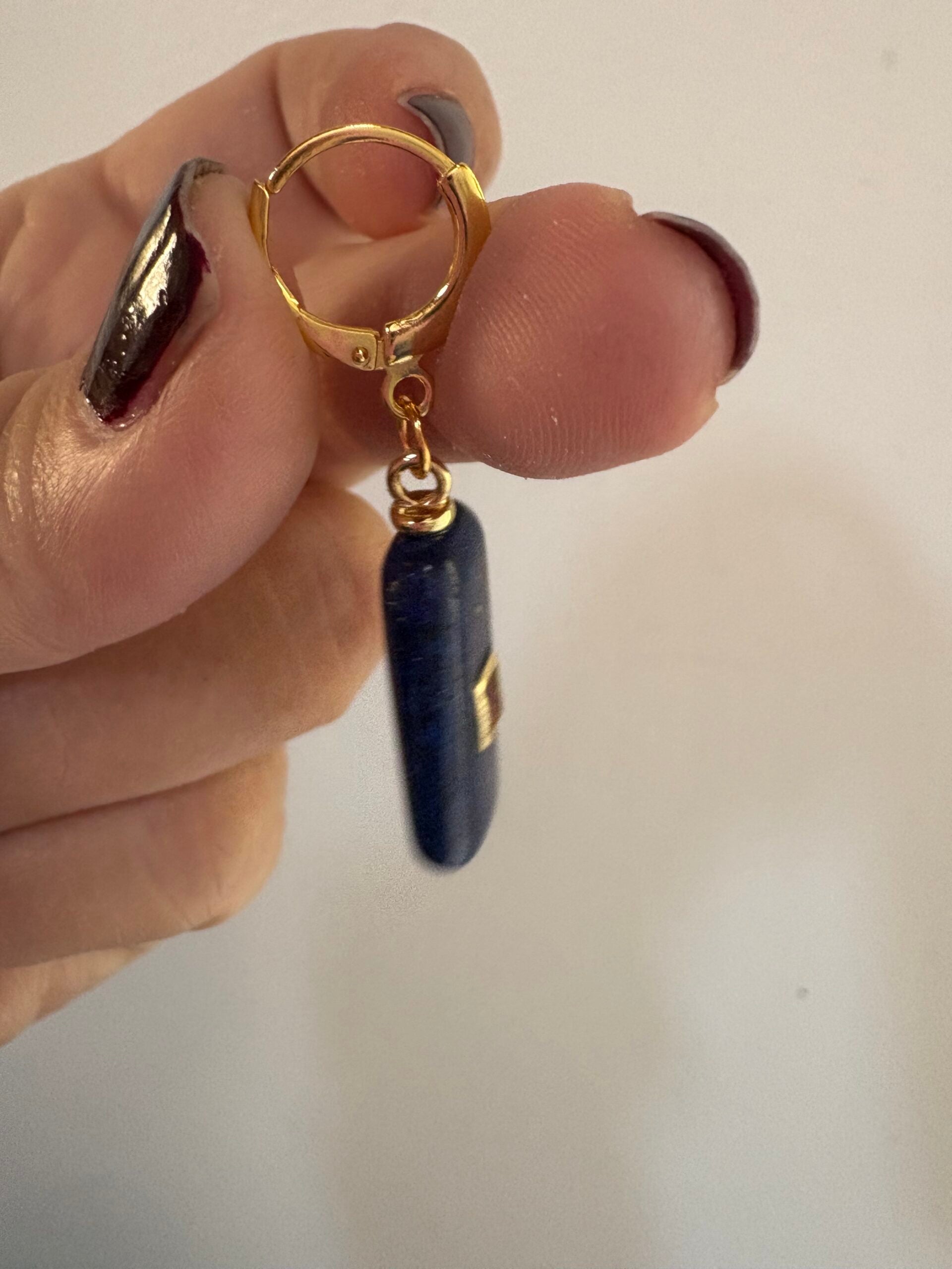 Orecchini  Collezione JAIPUR- lapislazuli con rubellite