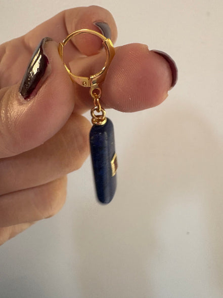 Orecchini  Collezione JAIPUR- lapislazuli con rubellite