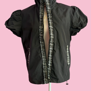 Chanellina jacket - giacchina camicia nera antivento con passamaneria
