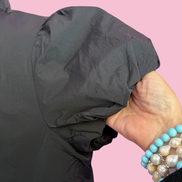 Chanellina jacket - giacchina camicia nera antivento con passamaneria