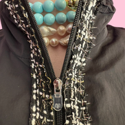 Chanellina jacket - giacchina camicia nera antivento con passamaneria