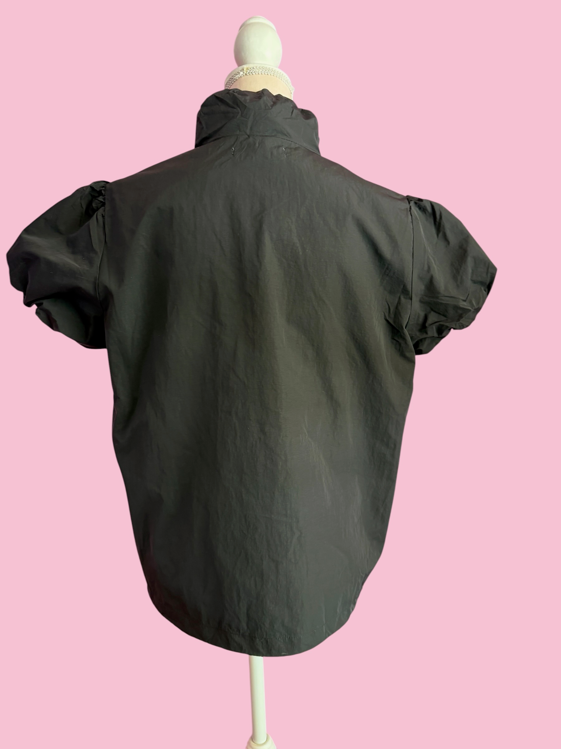 Chanellina jacket - giacchina camicia nera antivento con passamaneria
