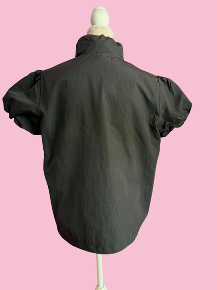 Chanellina jacket - giacchina camicia nera antivento con passamaneria