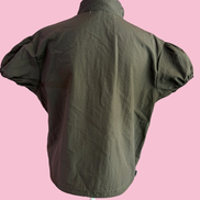 Chanellina jacket - giacchina camicia verde antivento con passamaneria