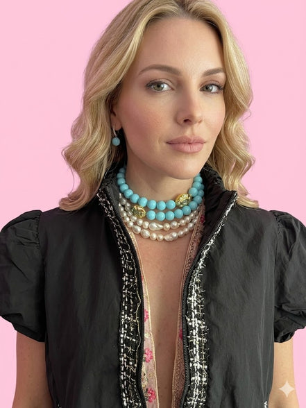 INCANTEVOLE -  Chocker  contrarié perle coltivate mix con barocche terminali