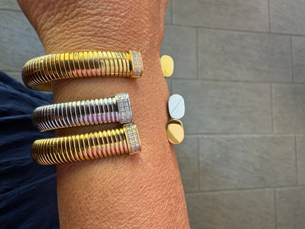 3 Bracciali TUBOGAS Contrarié | set Collezione acciaio