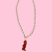 Collezione Mediterranea - Collana perle coltivate con charm corallo rosso naturale