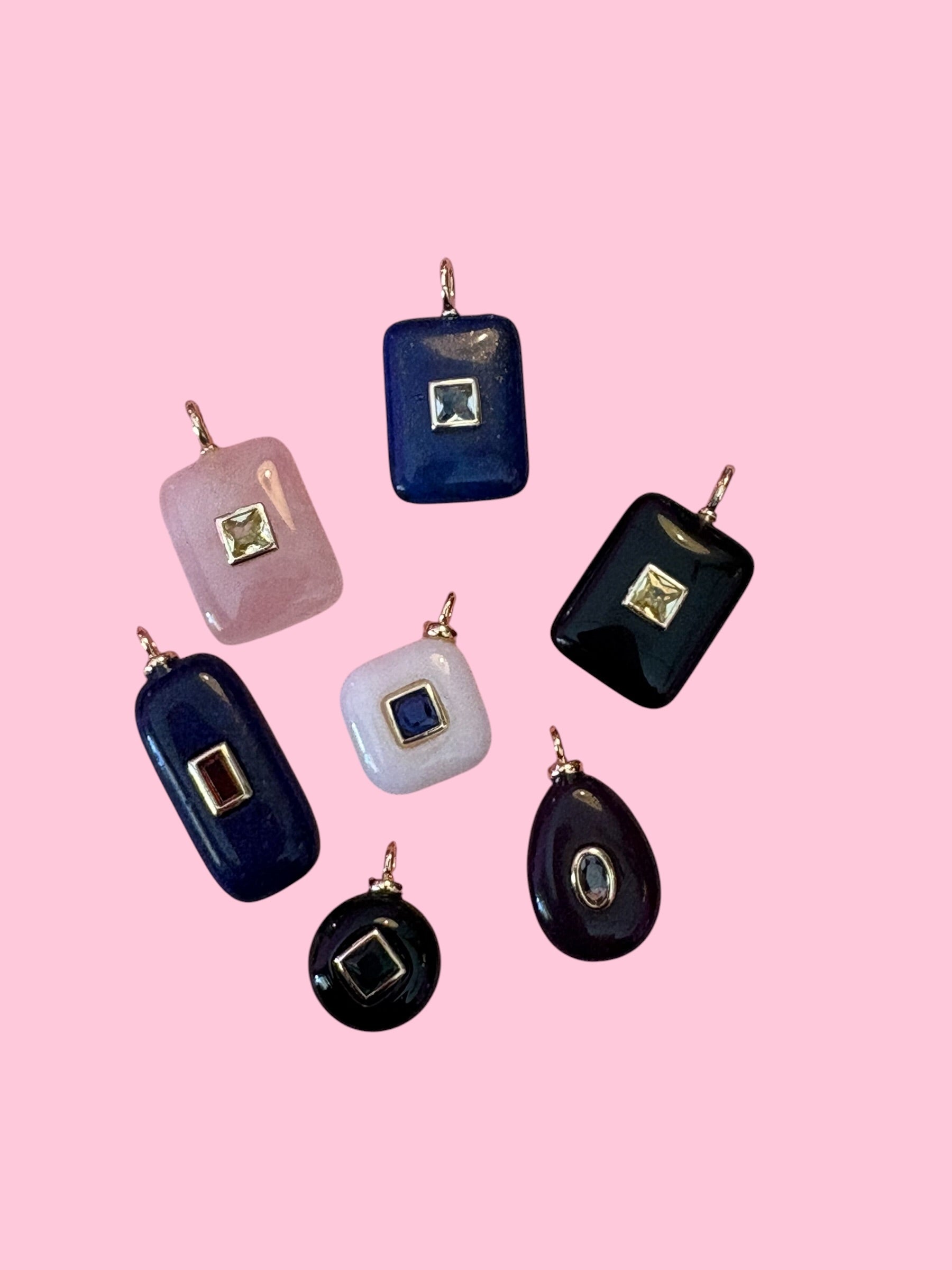 CHARMS  ciondolo  - JAIPUR lapislazzuli con rubellte