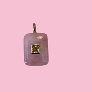 CHARMS  ciondolo  - JAIPUR quarzo rosa con citrino