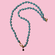 Collana - OCEANO turchese mm 8 e argento 925