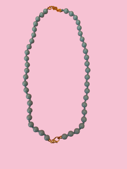 Collana - OCEANO turchese mm 8 e argento 925