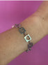 Braccialetto AMORE in argento con perle